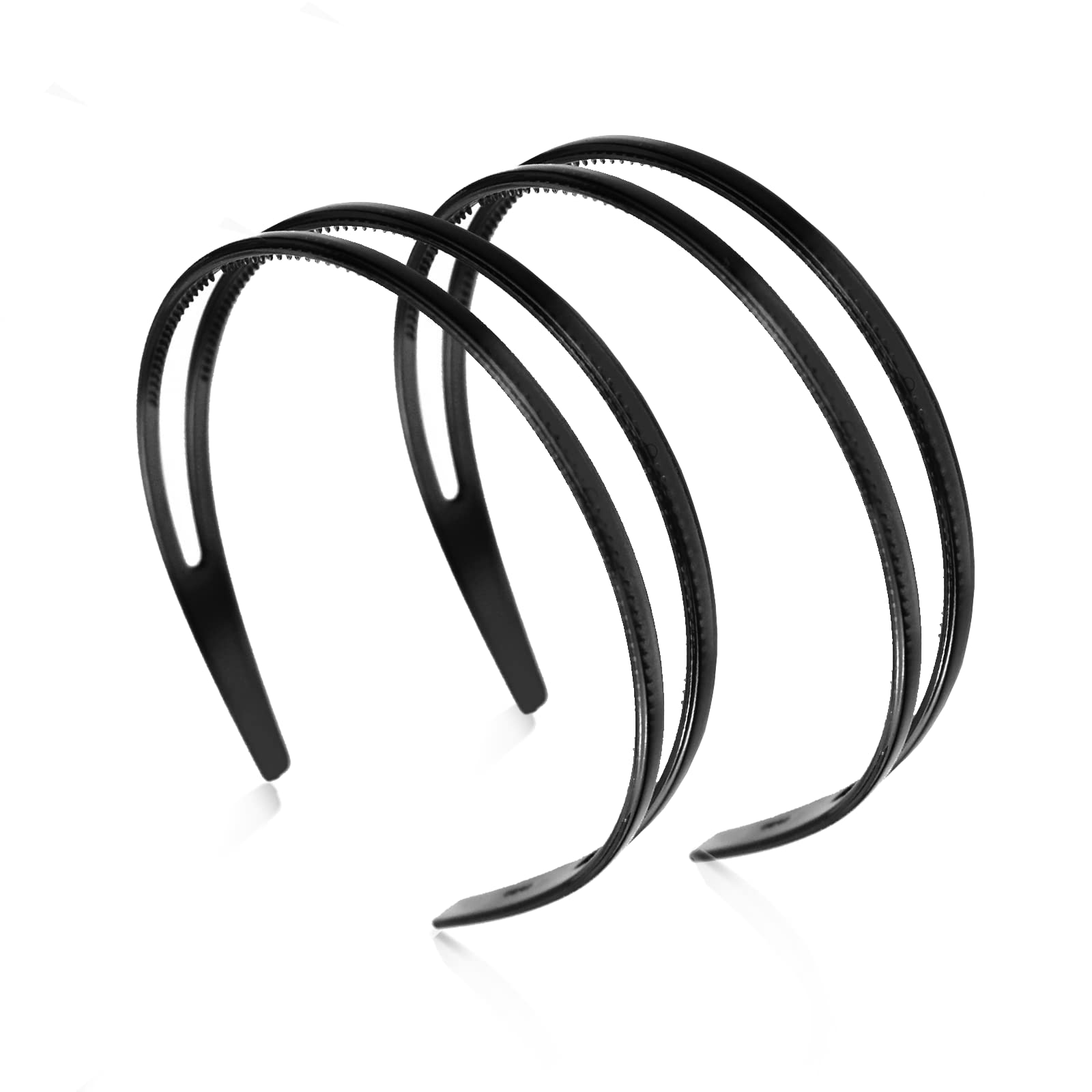 REDANHA front view of two black headbands showing classic style and convenience