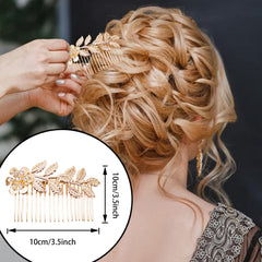 REDANHA model wearing comb in side hairstyle showing bridal look benefit polished finish