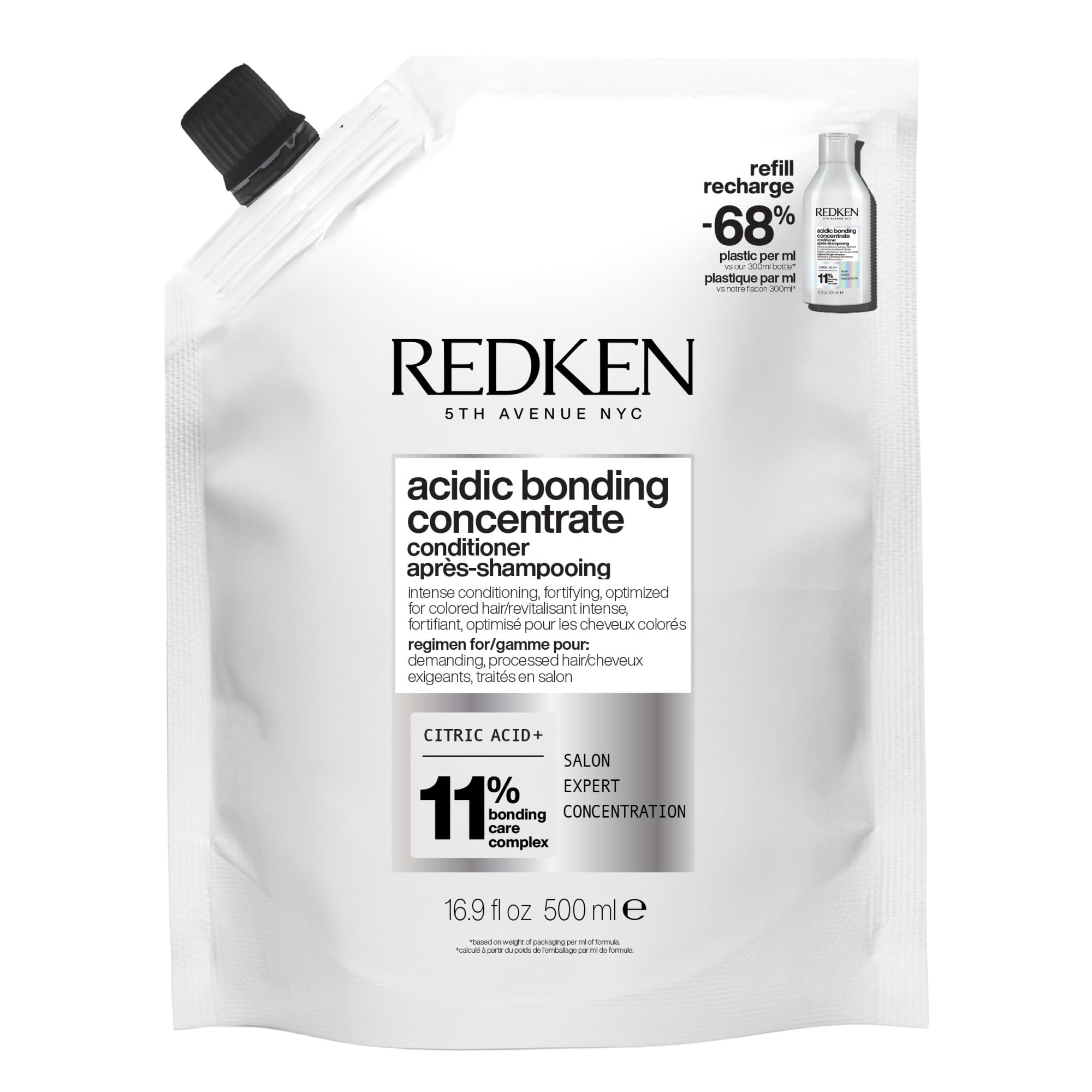 Redken front packaging showing conditioner tube and branding for clear identification and trust