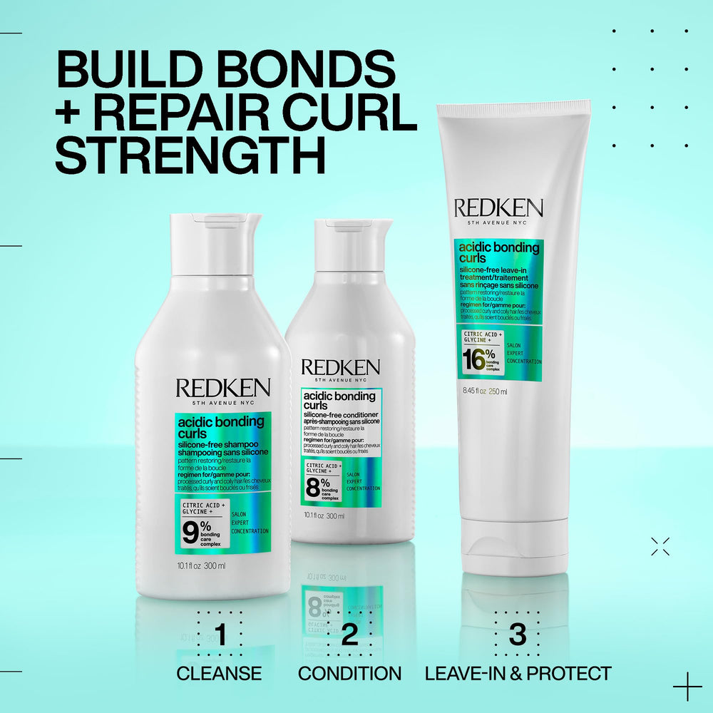 Redken lifestyle bathroom shelf showing product in daily curl routine