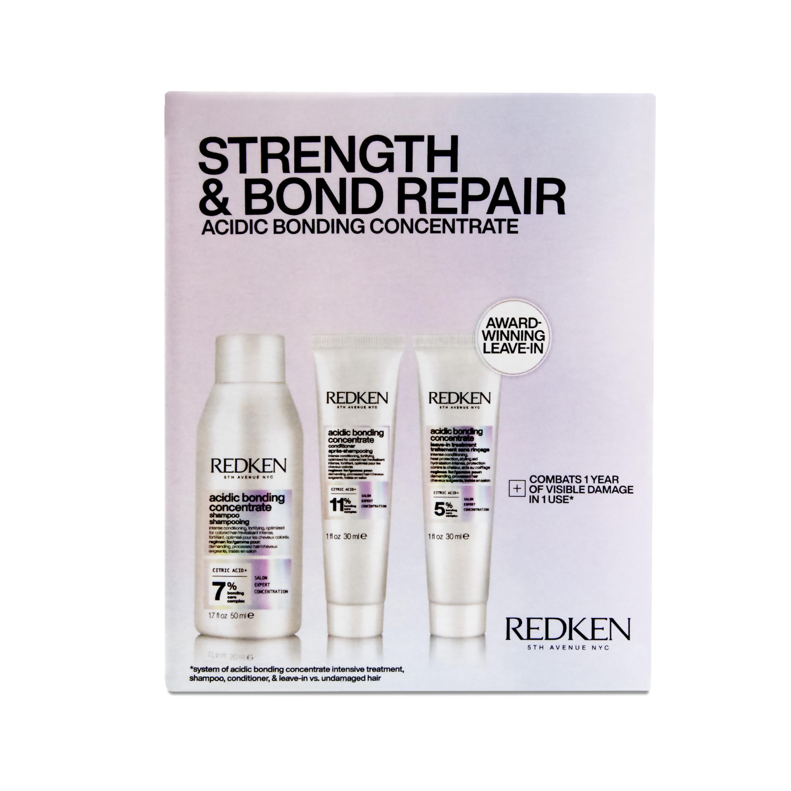 Redken mini kit front packaging showing full travel set and easy portability