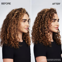 Redken serum texture on hand showing lightweight, non-greasy consistency