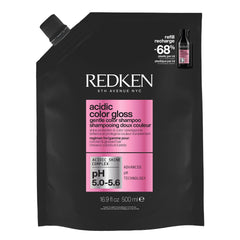 Redken front packaging showing product and benefits for longer color