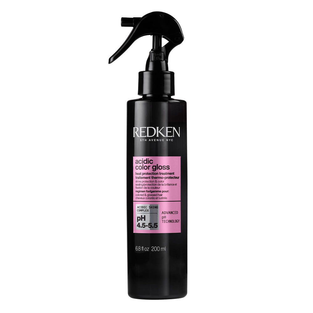 Redken bottle front packaging showing product and glossy finish benefit
