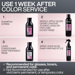Redken Acidic Color Gloss in hand for size comparison and easy application