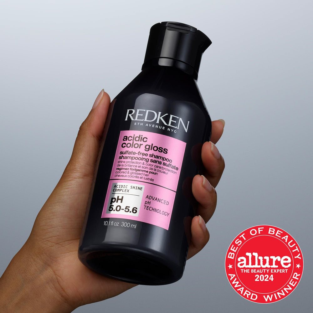 Redken in-salon styling scene showing professional-grade color protection