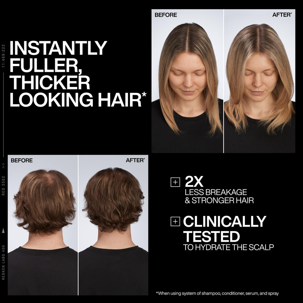 Redken conditioner creamy texture close-up for lightweight hydration