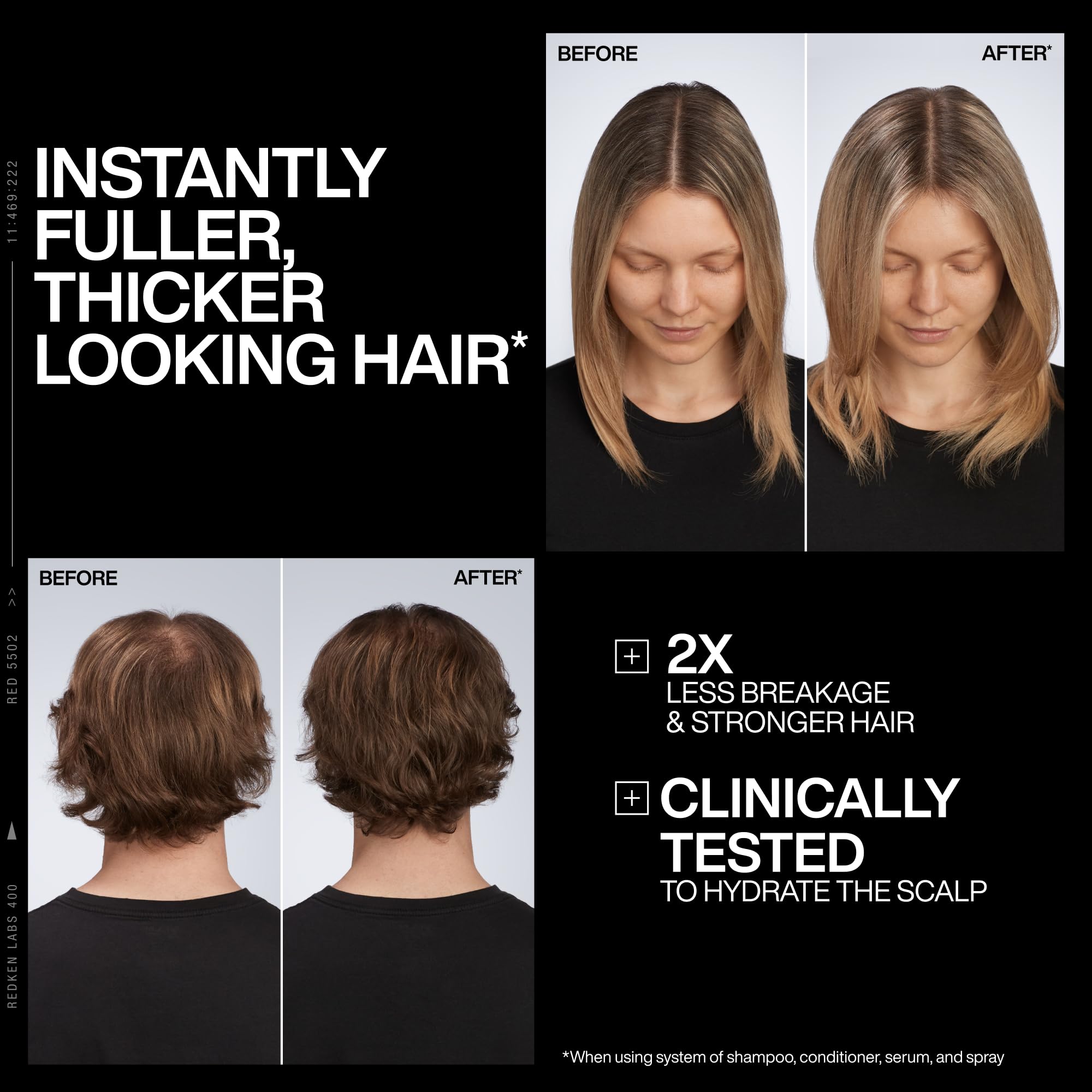 Redken creamy conditioner texture close-up for lightweight hydration