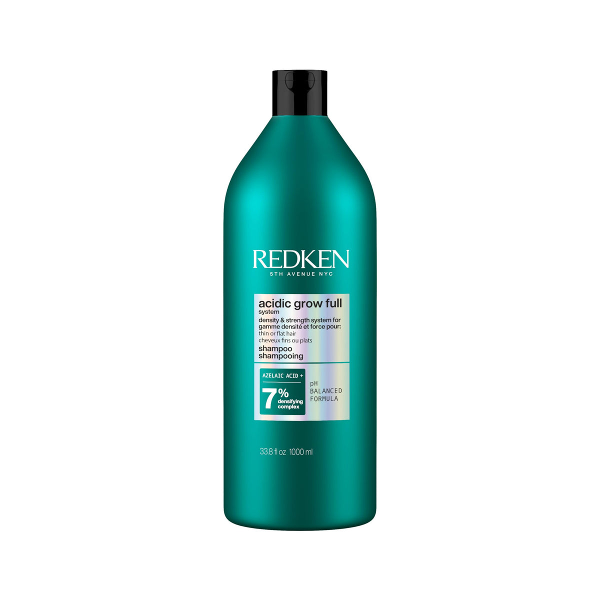 Redken bottle front view showing product and benefits