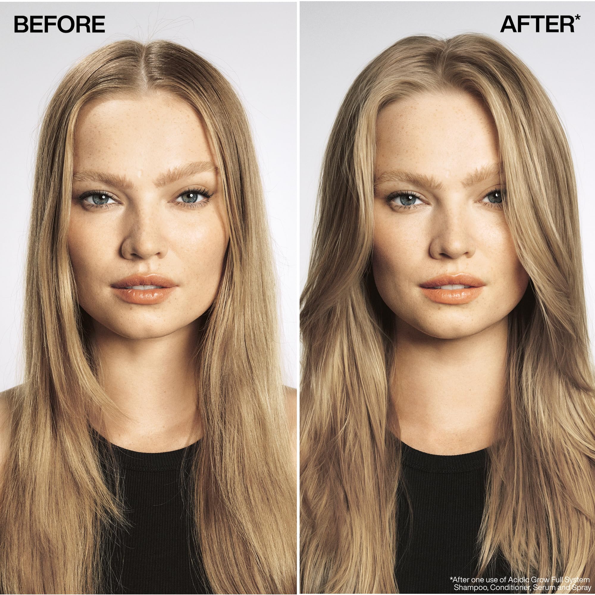 Redken label close-up highlighting formula details and clarity