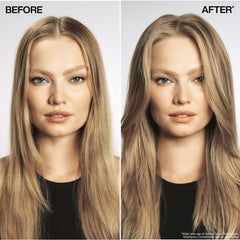 Redken label close-up highlighting formula details and clarity
