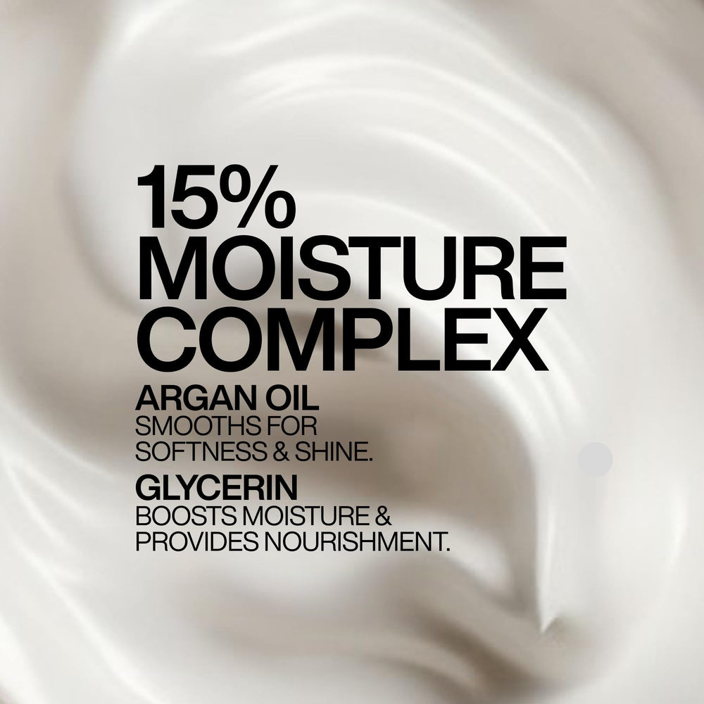 Redken All Soft All-In Mask rinsed hair showing smoother, shinier finish