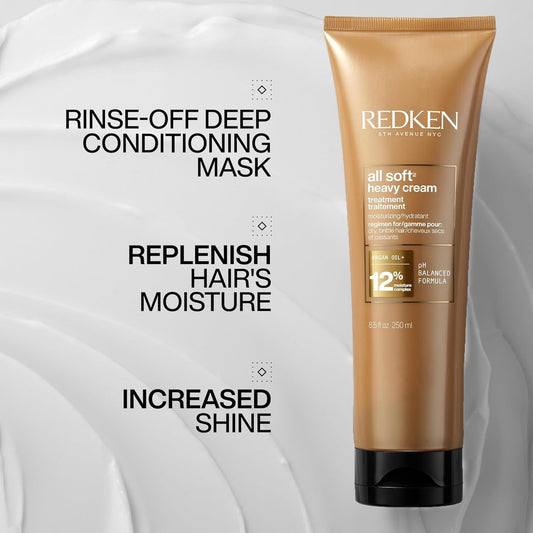 Redken creamy mask texture close-up illustrating rich consistency and smoothing benefit