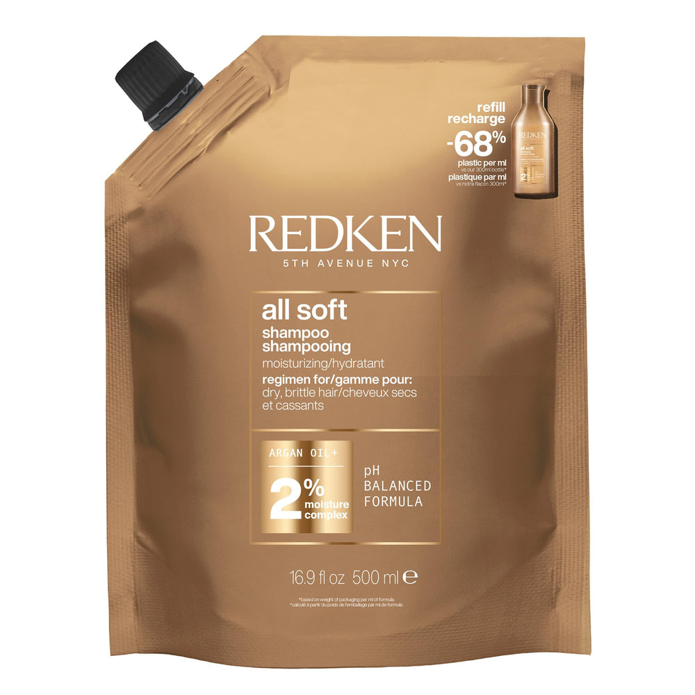 Redken front bottle showing product label and nourishing benefits
