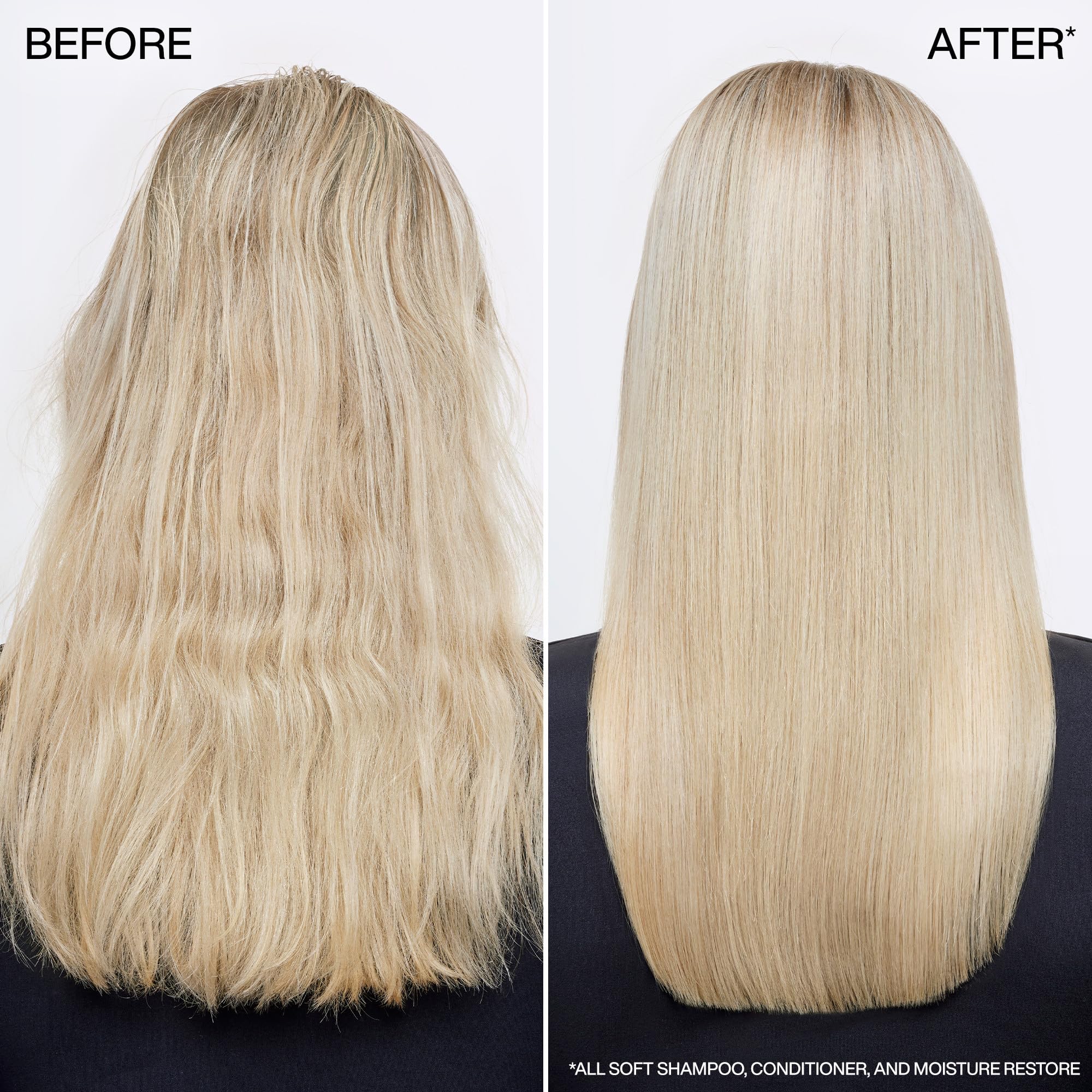 Redken all soft texture drop on palm revealing lightweight formula for fast absorption