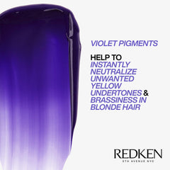 Redken Blondage in bathroom setting suggesting easy at-home salon results