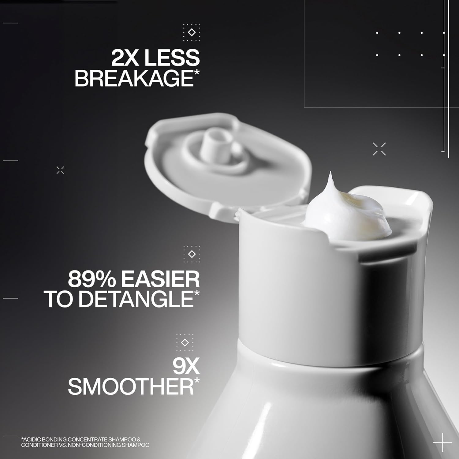 Redken close-up of creamy conditioner texture revealing rich conditioning