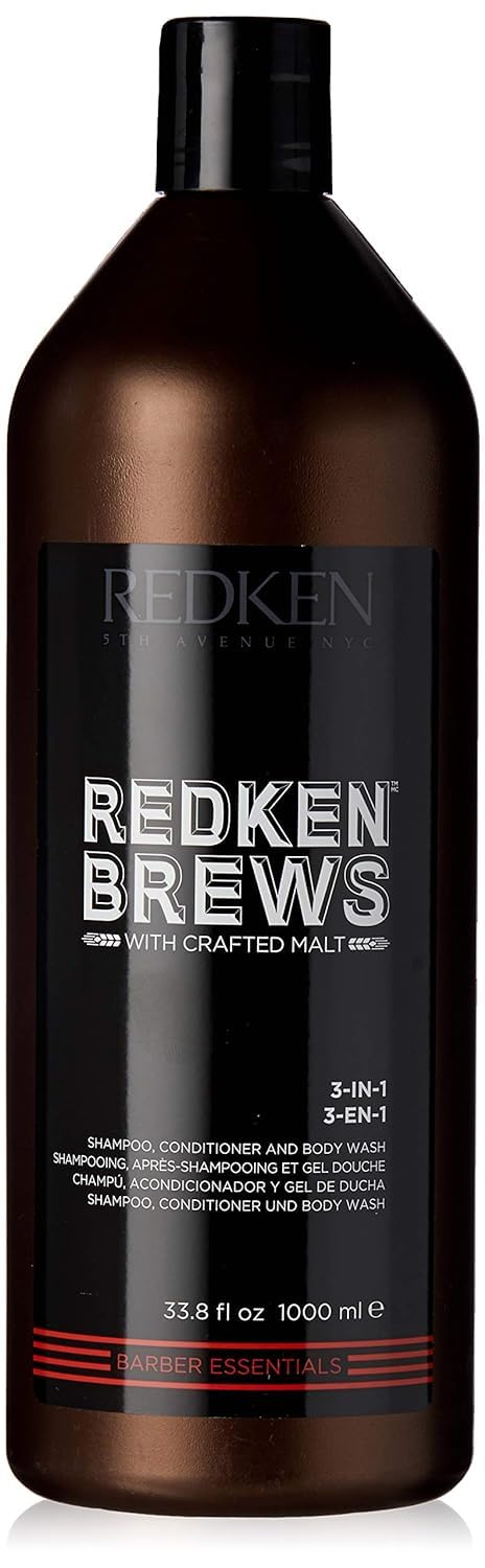 Redken Brews front packaging showing bottle and label benefit