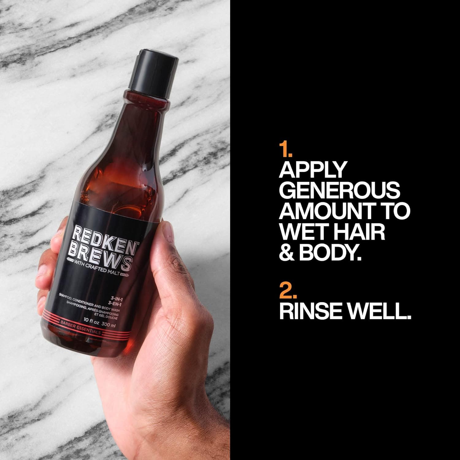 Redken Brews lather closeup showing creamy foam for effective cleaning