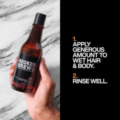 Redken Brews lather closeup showing creamy foam for effective cleaning