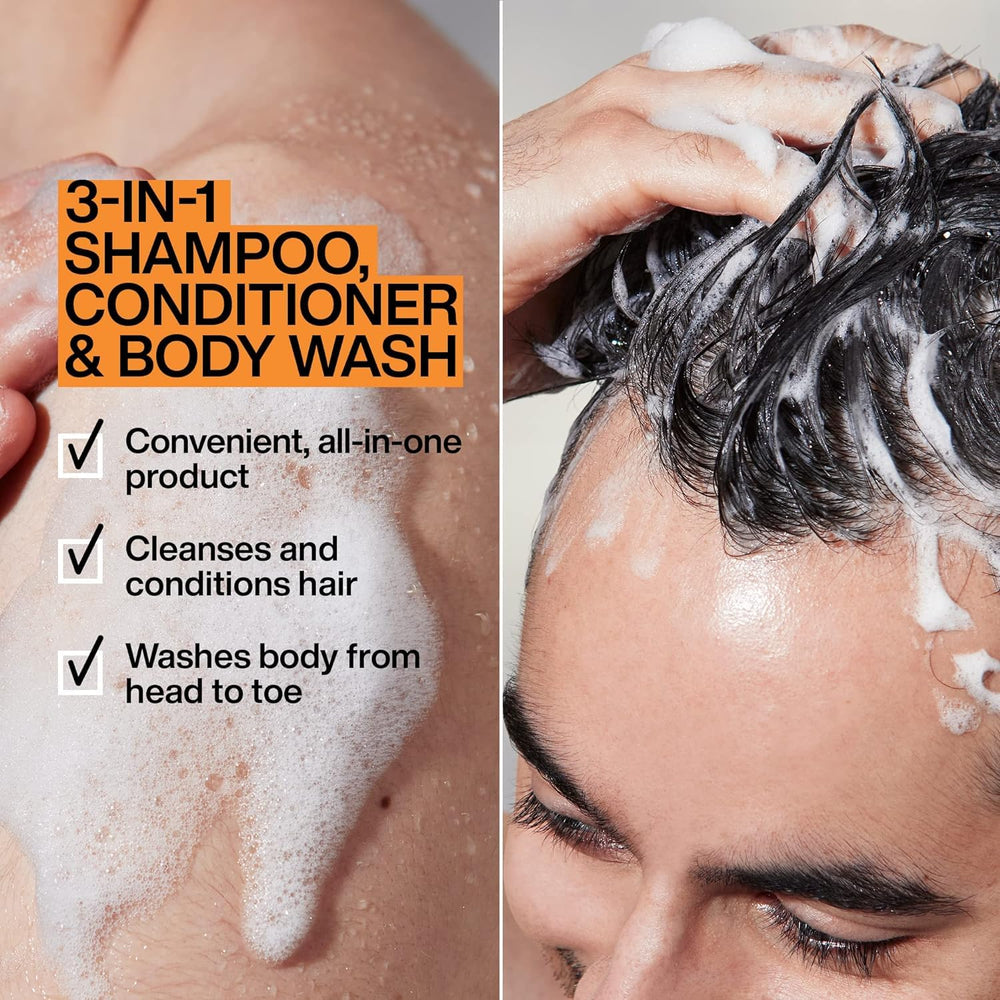 Redken Brews pump detail demonstrating easy dispensing benefit