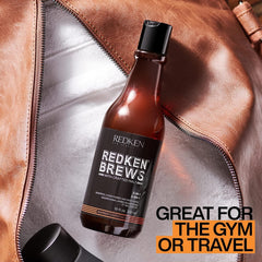 Redken Brews size comparison 33.8oz highlighting long-lasting value