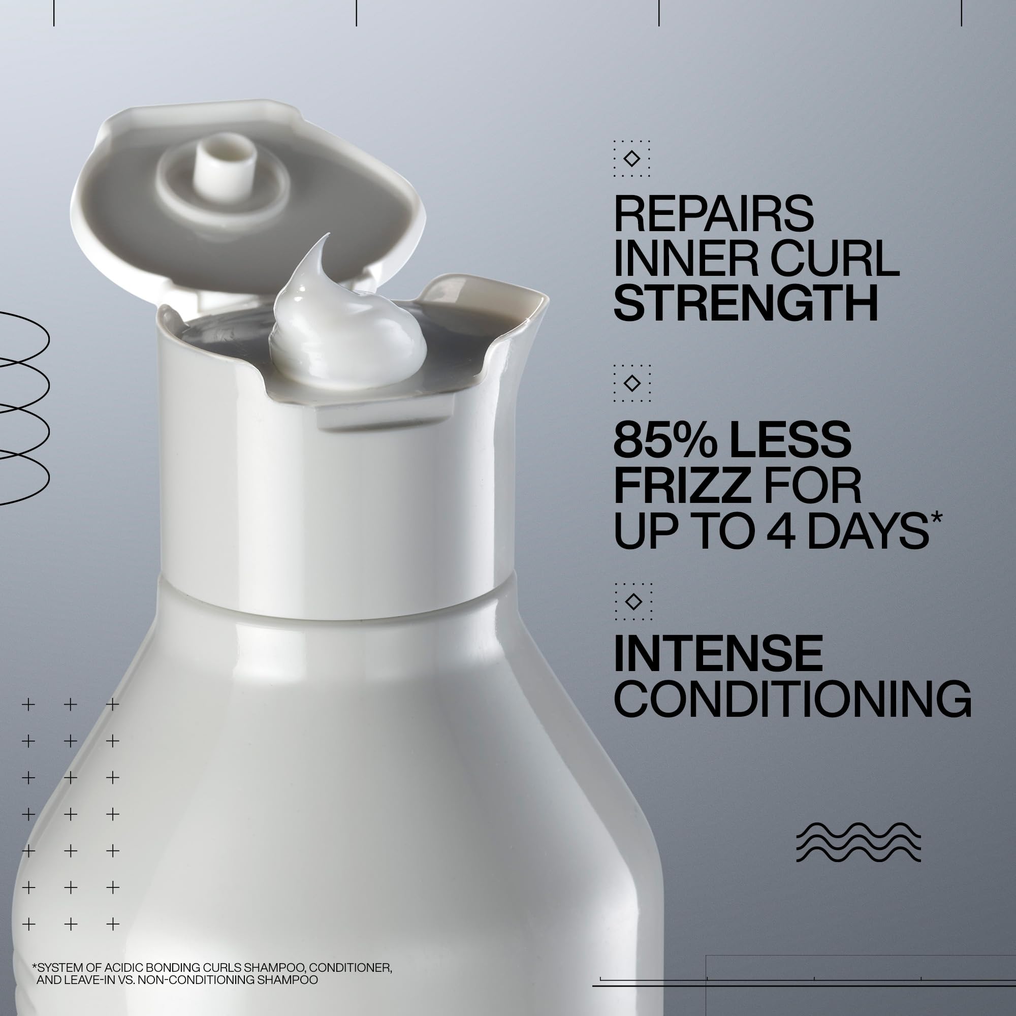 Redken closeup pump and label acidic bonding highlights easy dispensing and trust