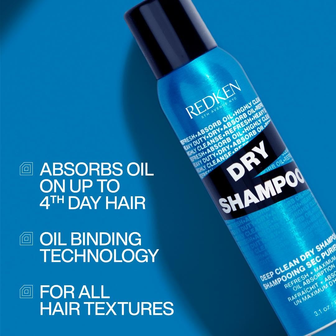 Redken deep clean aerosol nozzle closeup demonstrating precise, even spray