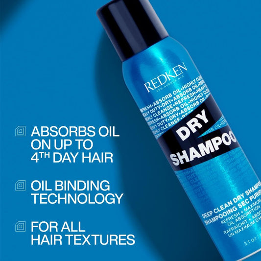 Redken deep clean aerosol nozzle closeup demonstrating precise, even spray