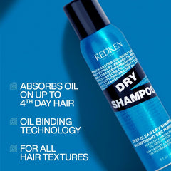 Redken deep clean aerosol nozzle closeup demonstrating precise, even spray