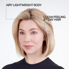 Redken deep clean styled hair after refresh showing renewed matte finish
