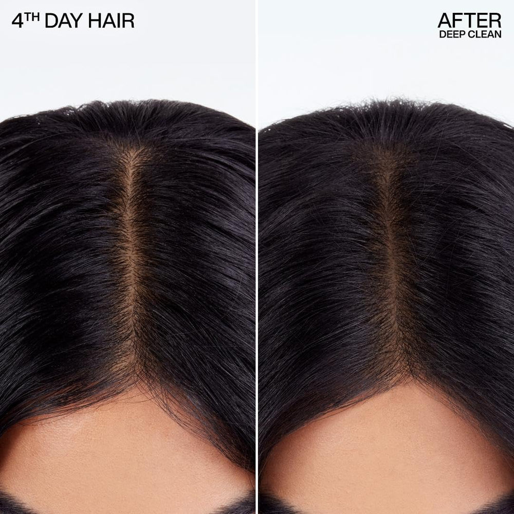 Redken deep clean powder texture swatch illustrating fine starch particles