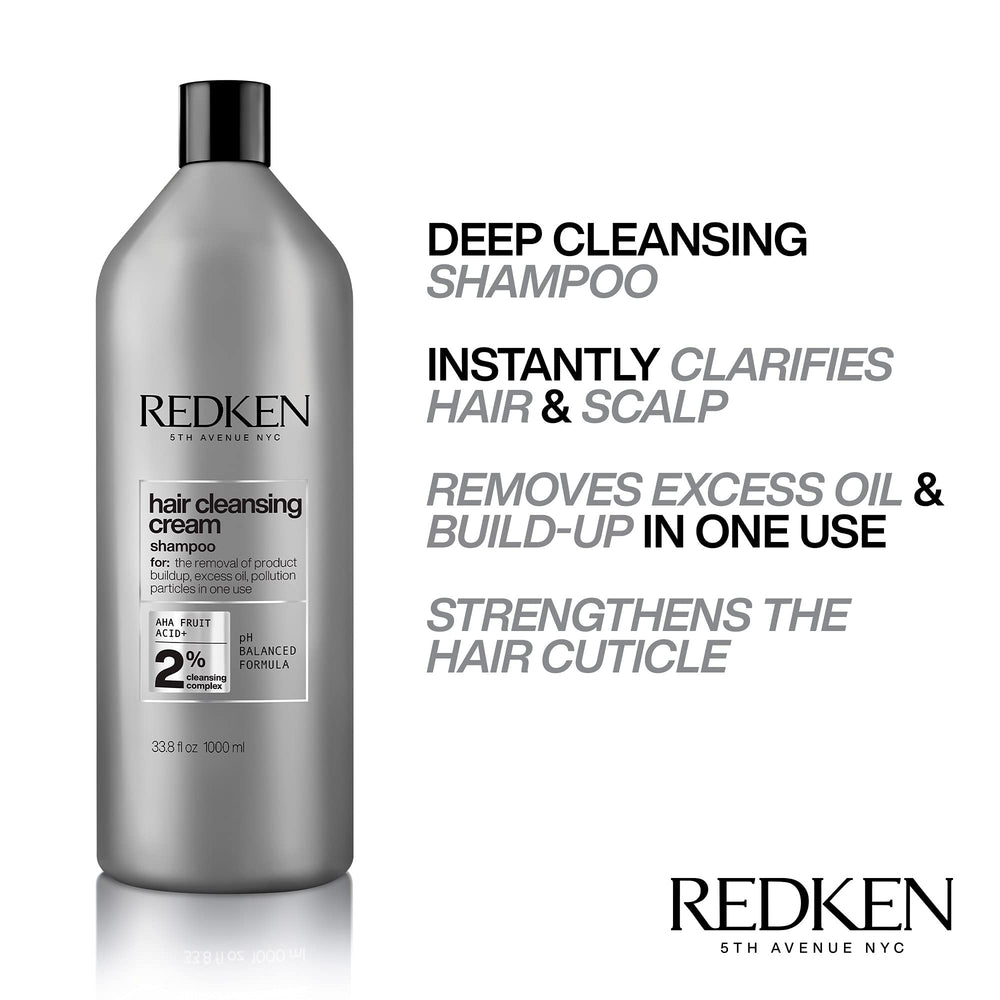 Redken bottle in hand showing 33.8 fl oz scale and value for home or salon