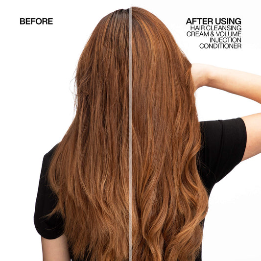Redken cream texture close-up illustrating rich formula for effective residue removal