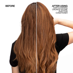 Redken cream texture close-up illustrating rich formula for effective residue removal