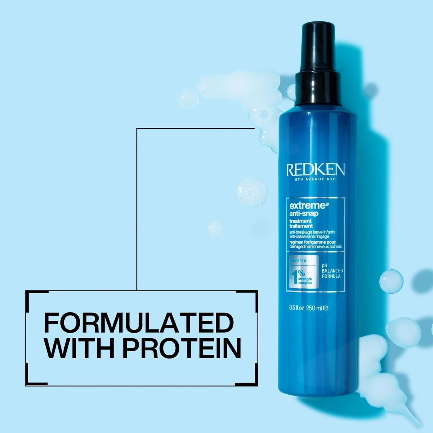 Redken Extreme Anti-Snap before and after length comparison improving split ends