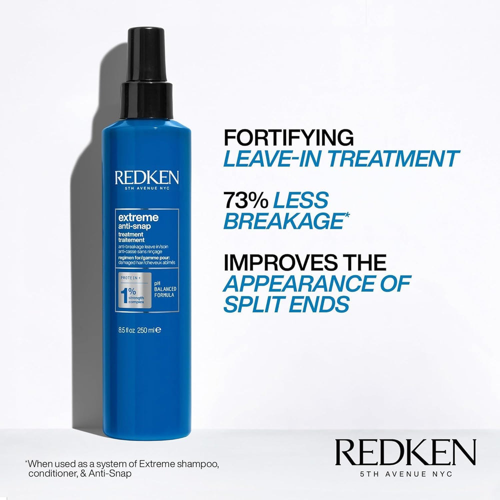 Redken Extreme Anti-Snap pump dispensing lightweight texture for easy application