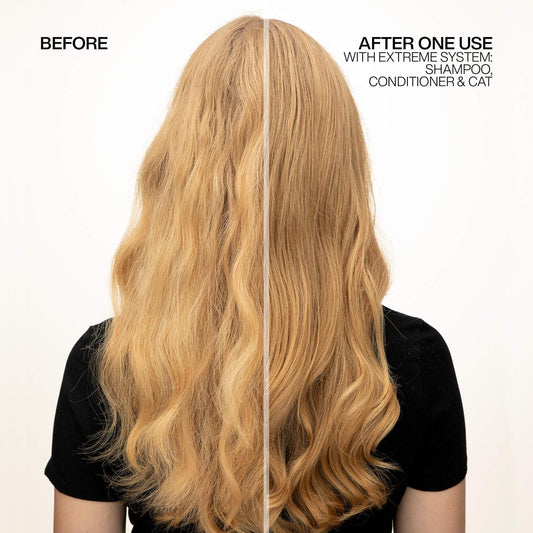 Redken Extreme Conditioner pump dispensing product for easy, mess-free application