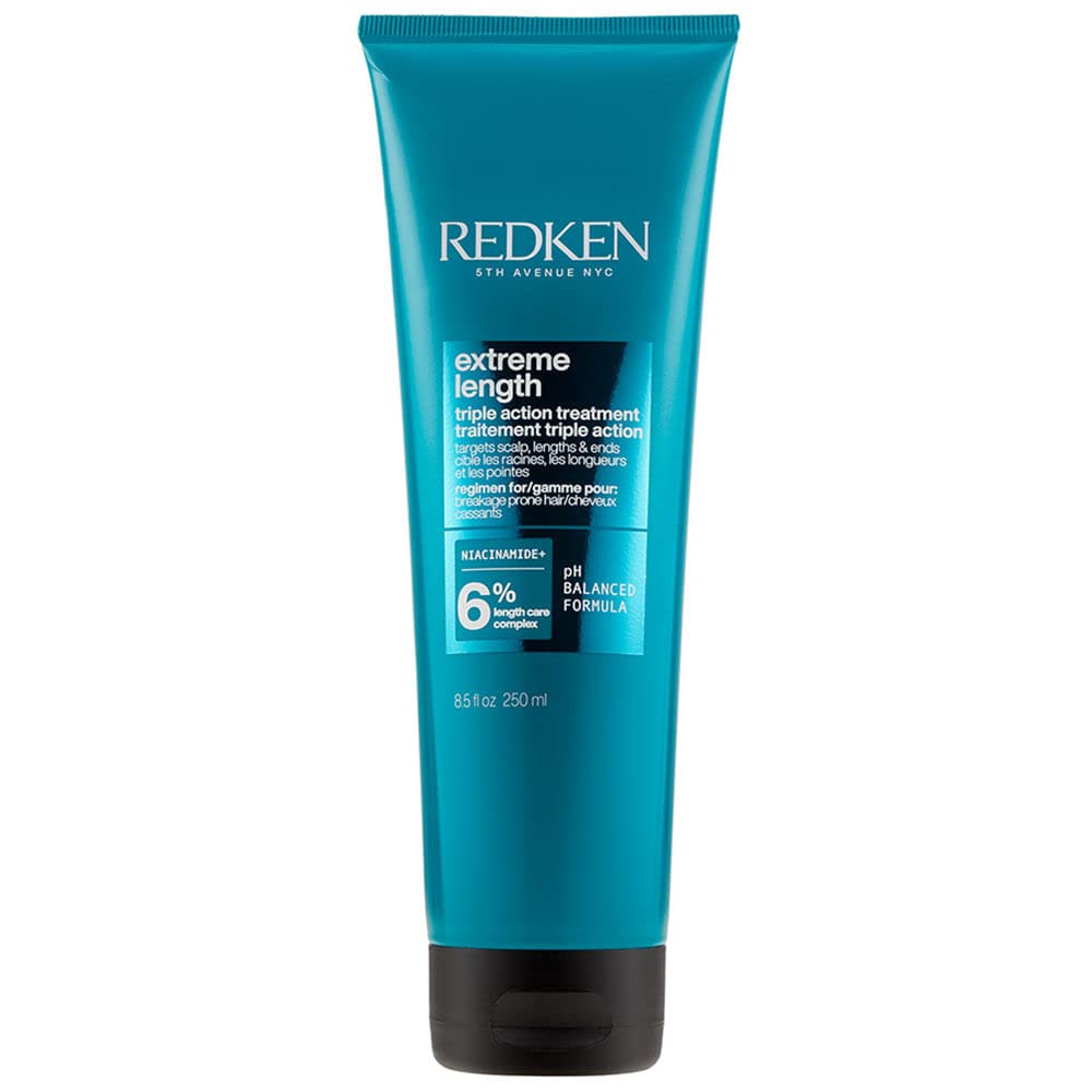 Redken packaging front view showing product and benefit of stronger hair