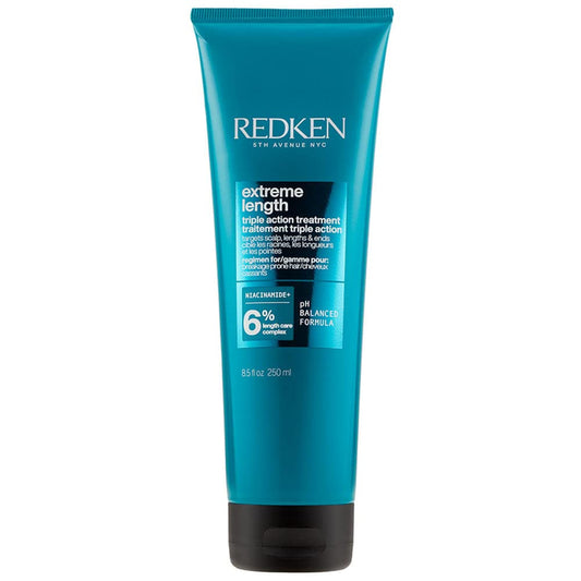 Redken packaging front view showing product and benefit of stronger hair