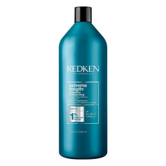 Redken Extreme Length shampoo front bottle shows product and volume