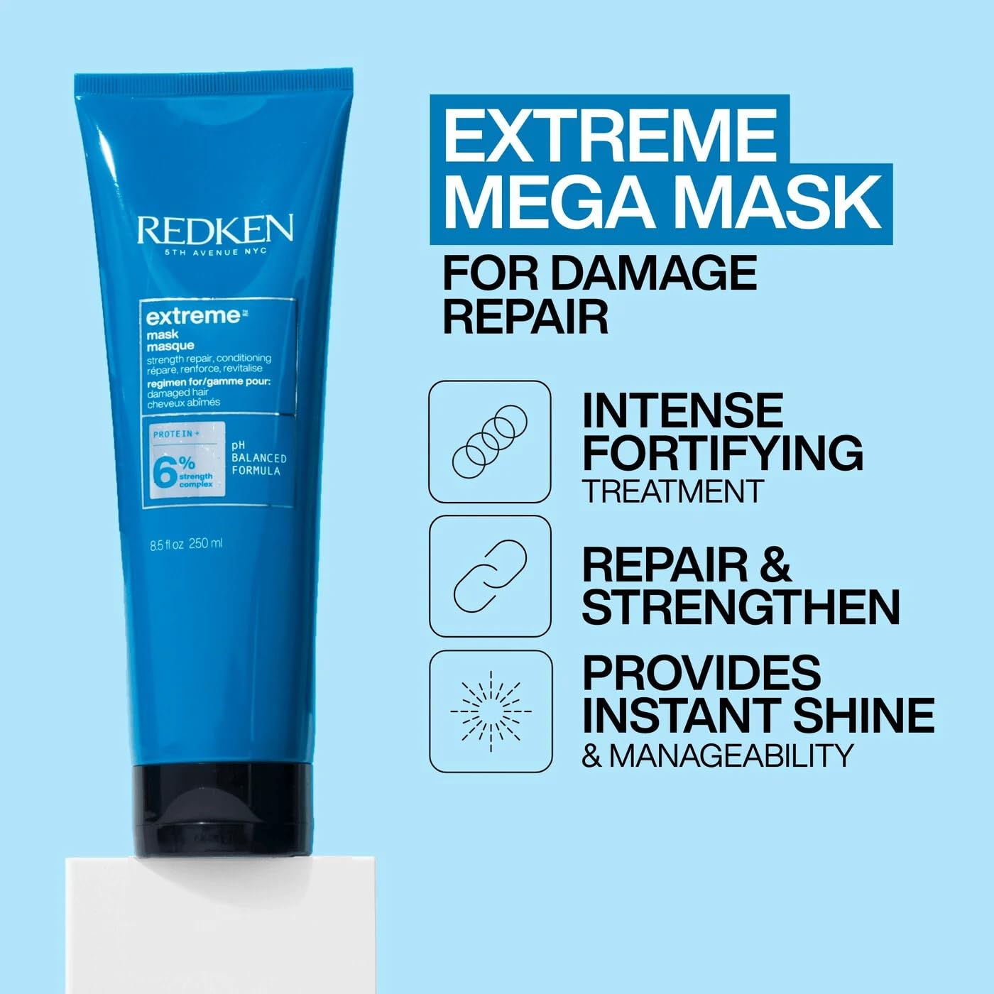 Redken Extreme smooth creamy mask texture close-up illustrating rich conditioning
