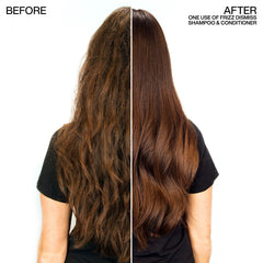 Redken results after use showing smooth shiny hair and manageability benefit