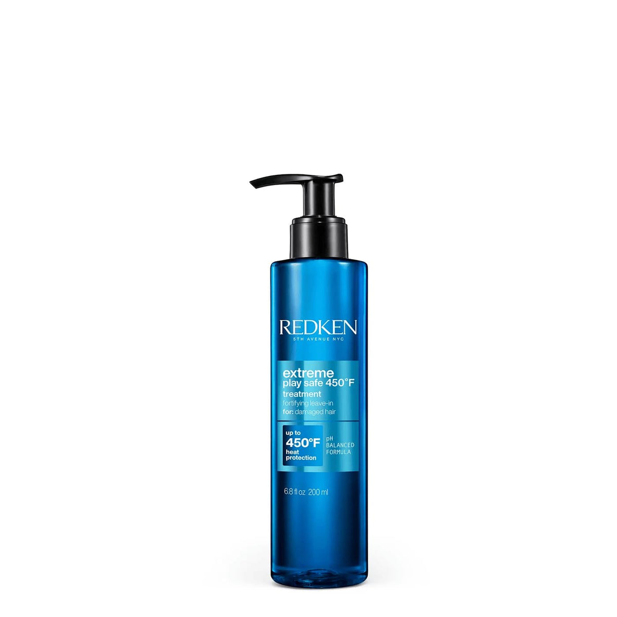 Redken front packaging showing bottle and brand for reliable heat protection