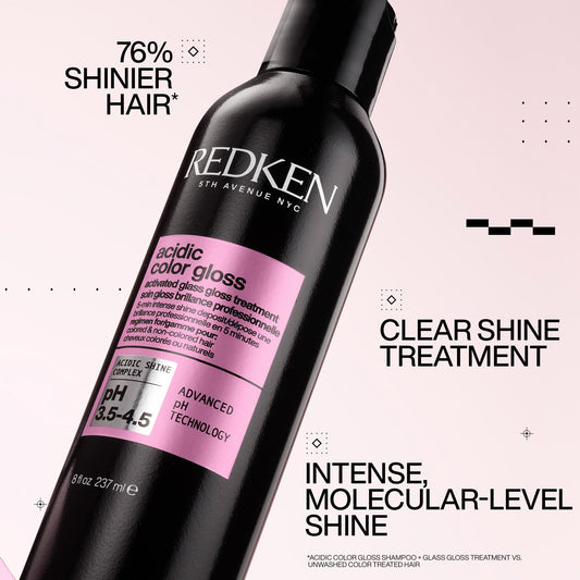 Redken gloss creamy texture close-up highlighting smooth, lightweight formula benefit