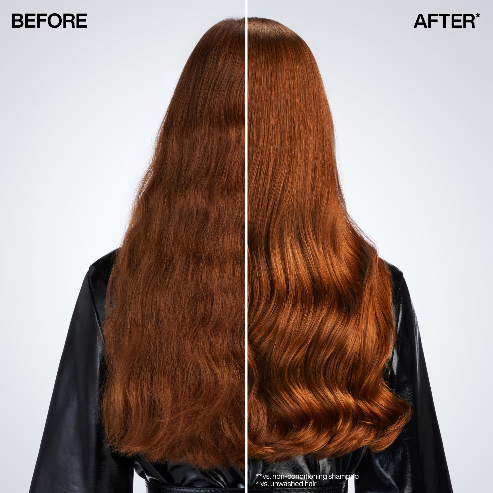 Redken gloss-in-mask cream-to-gloss texture illustrating smooth shine conversion