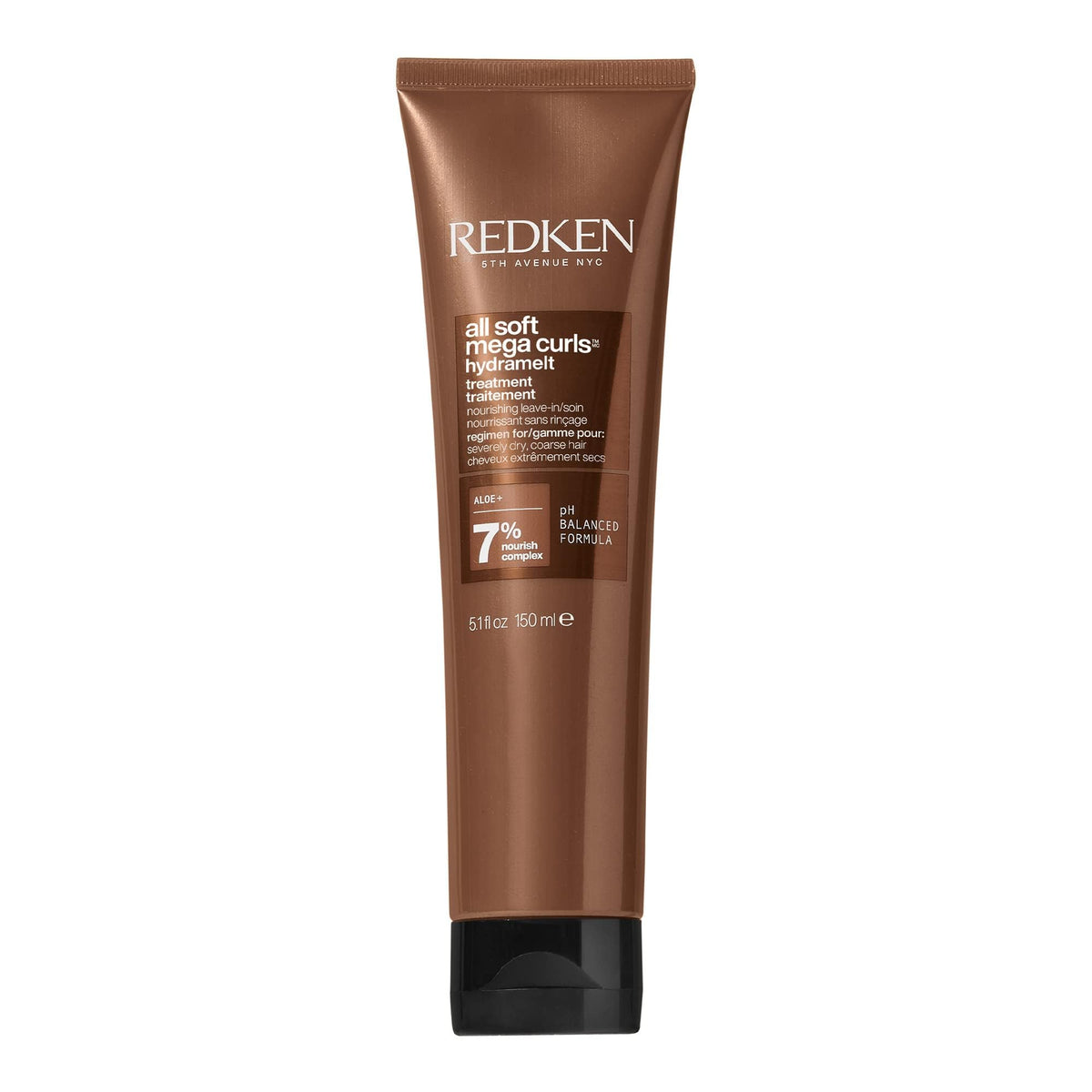 Redken Hydramelt front pump bottle showing brand and easy dispensing benefit