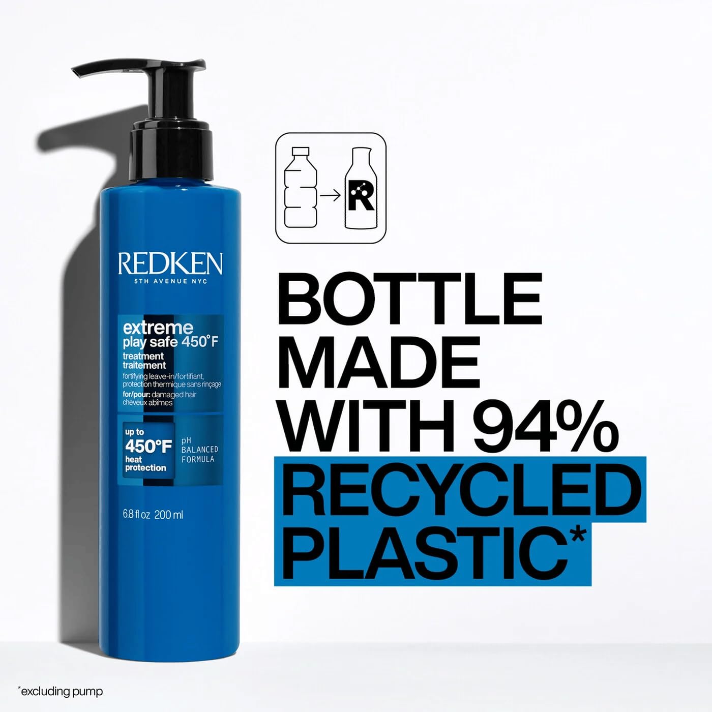 Redken ingredient label highlighting tourmaline and proteins for stronger hair