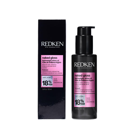 Redken Naked Gloss front bottle showing sleek packaging and glossy benefit