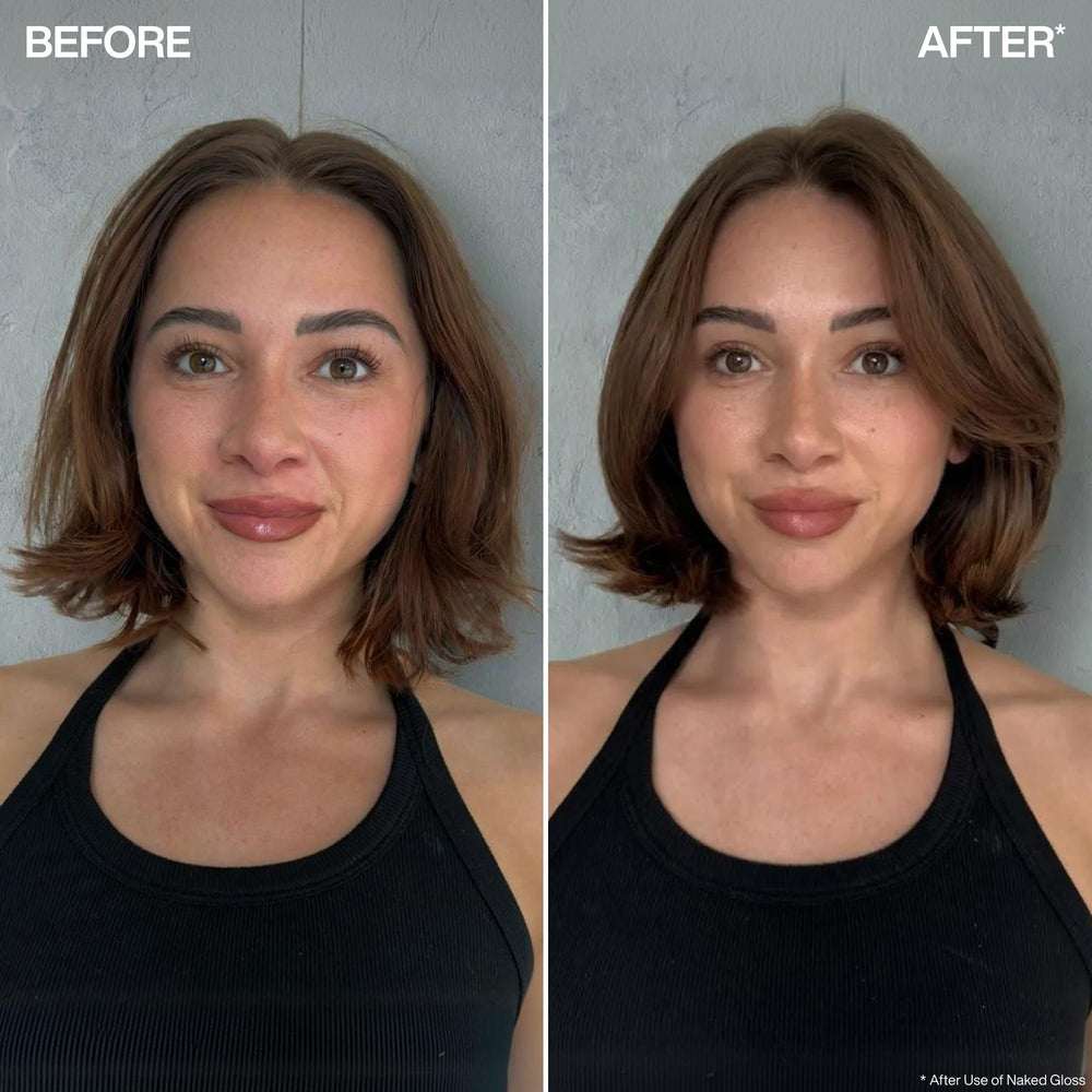 Redken Naked Gloss oil texture drops illustrating lightweight, non-greasy feel